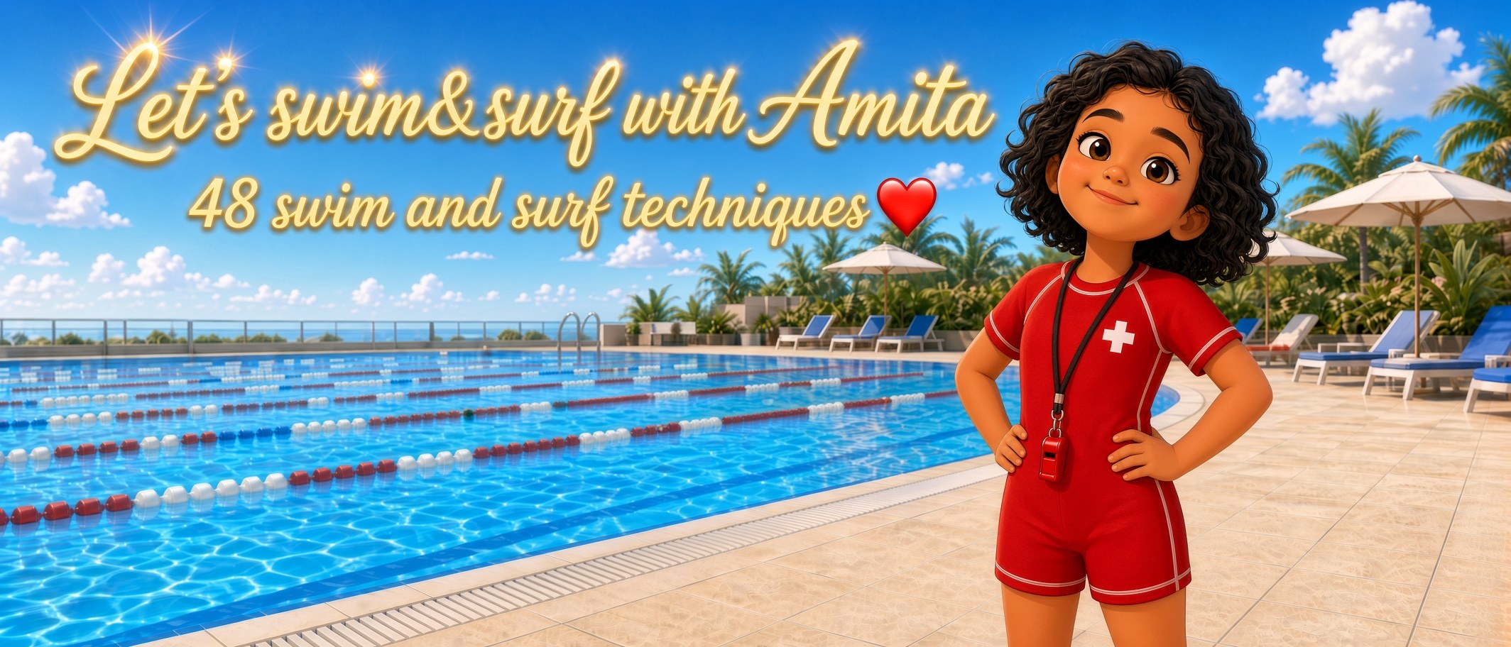 Let’s swim & surf with Amita. 48 swim and surf techniques.